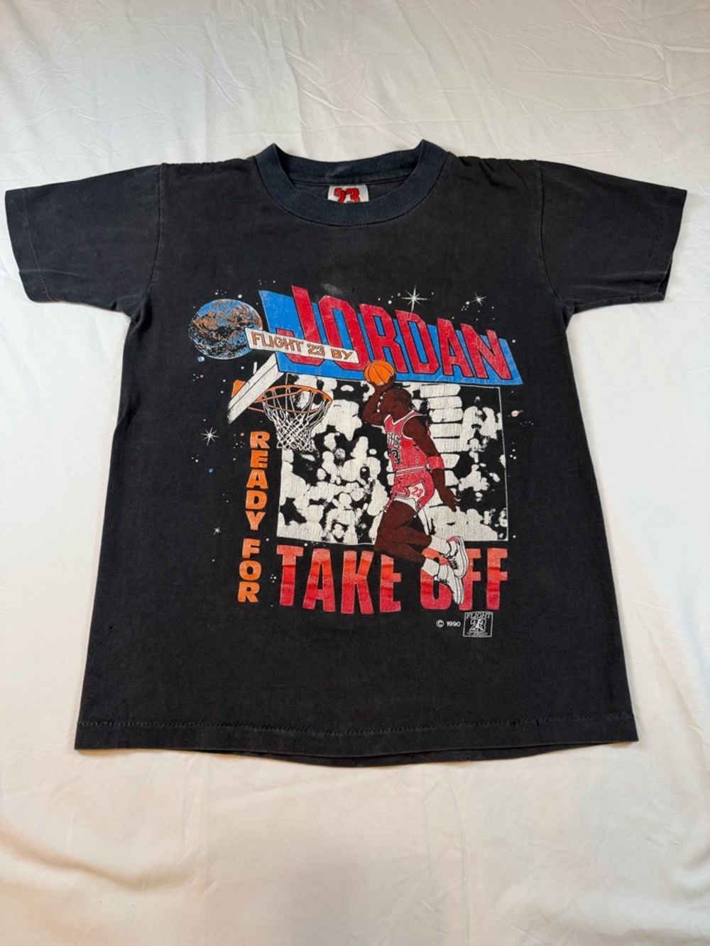 Vintage 1990 Michael Jordan “Flight 23” Kids T-Shirt – Made in USA